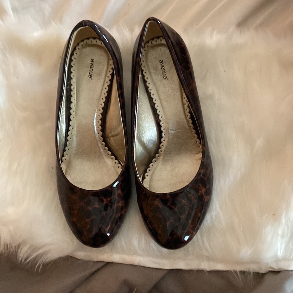 Leopard pattern leather flats - Picture 3 of 4